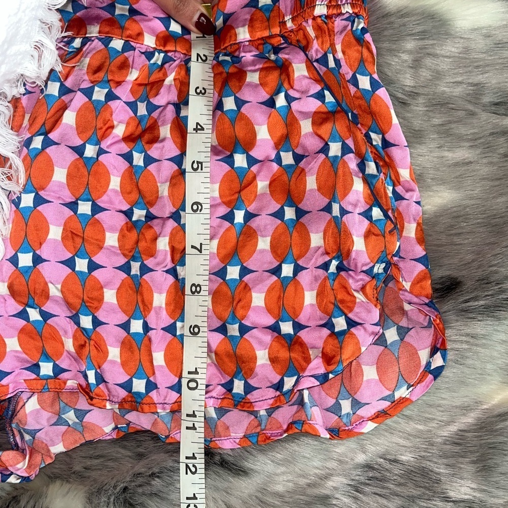 Anthropologie the Lilly geometric pj Shorts sz large L - Picture 6 of 8